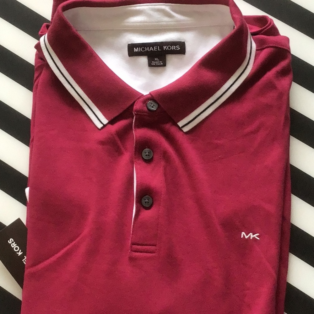 NWT Michael Kors Rasberry polo shirt